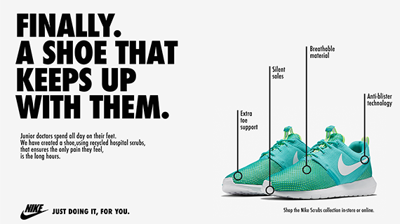 Pair of green Nike trainers