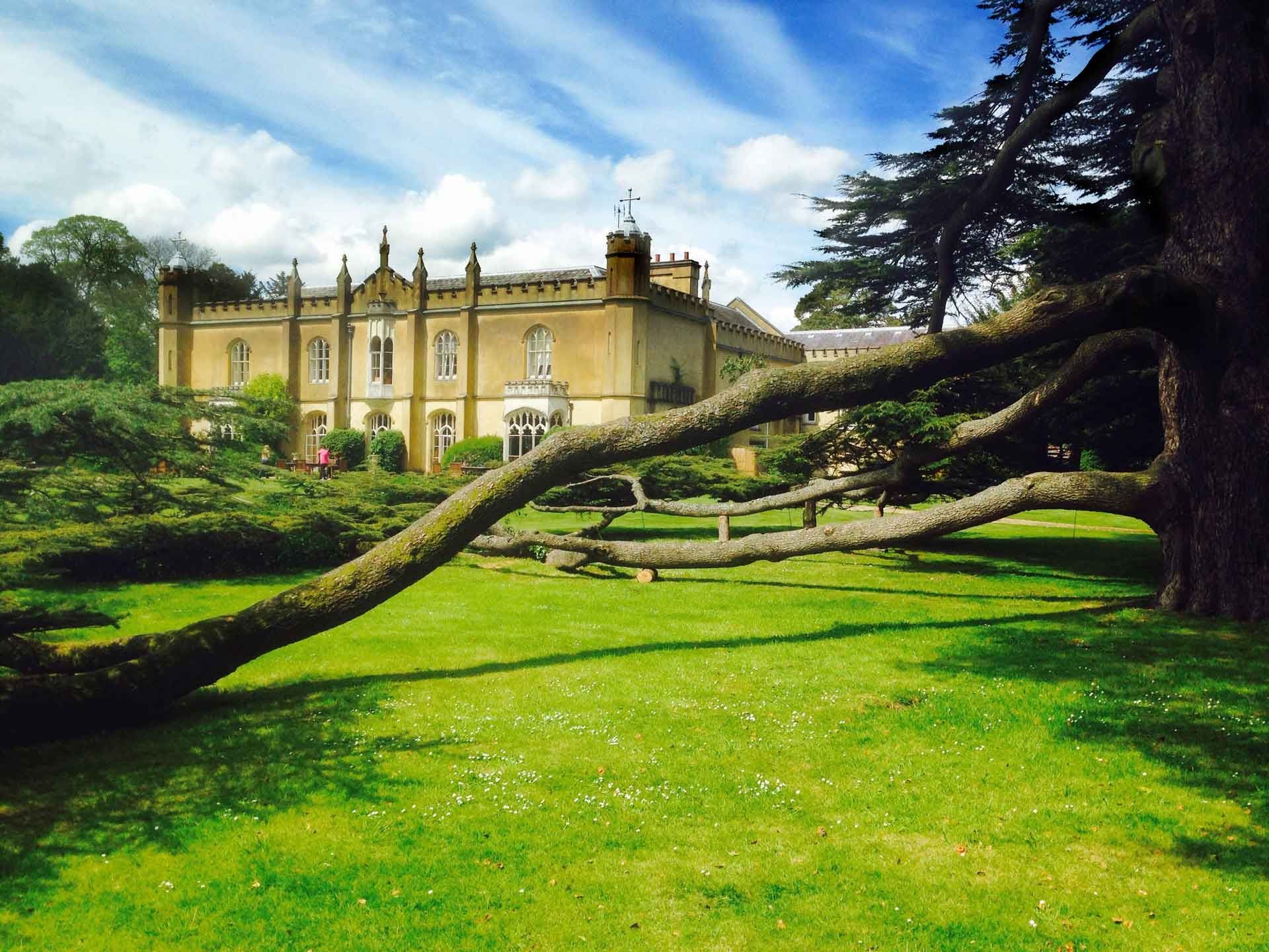 exterior of Missenden Abbey in sunshine