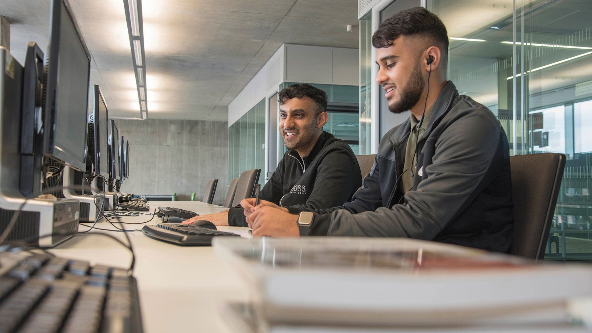 Students at computer 