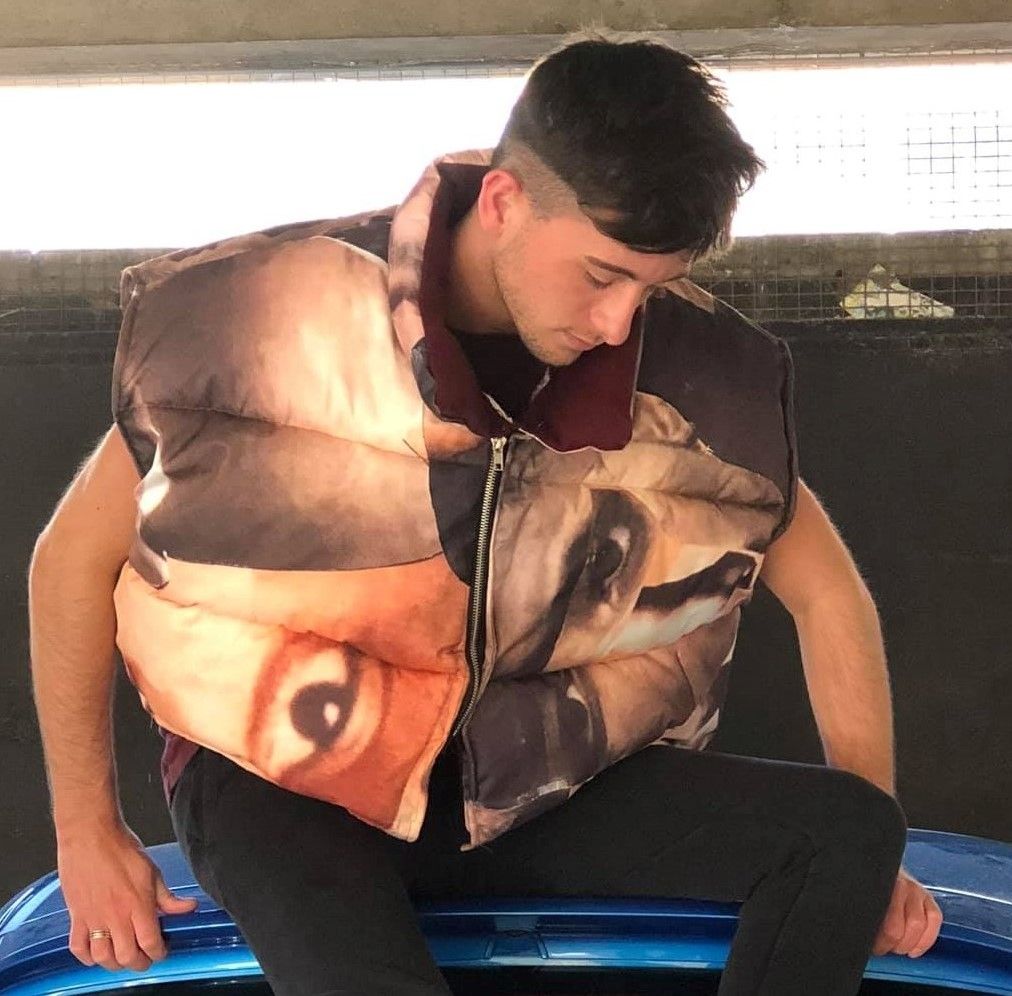 Fashion Design male student wearing jacket