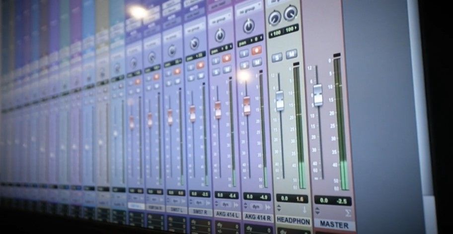 audio and music levels on screen