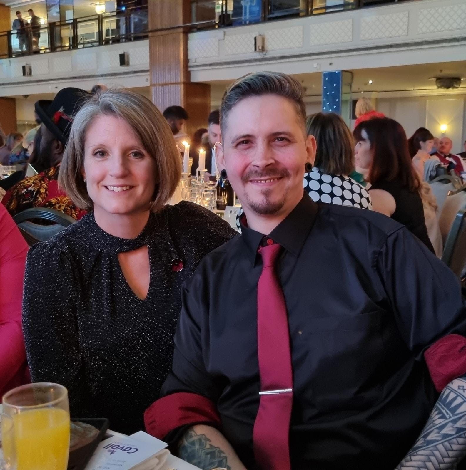 Senior Lecturer Catherine Forward and Alan Armstrong, finalist in Student Nurse of the Year (Adult)