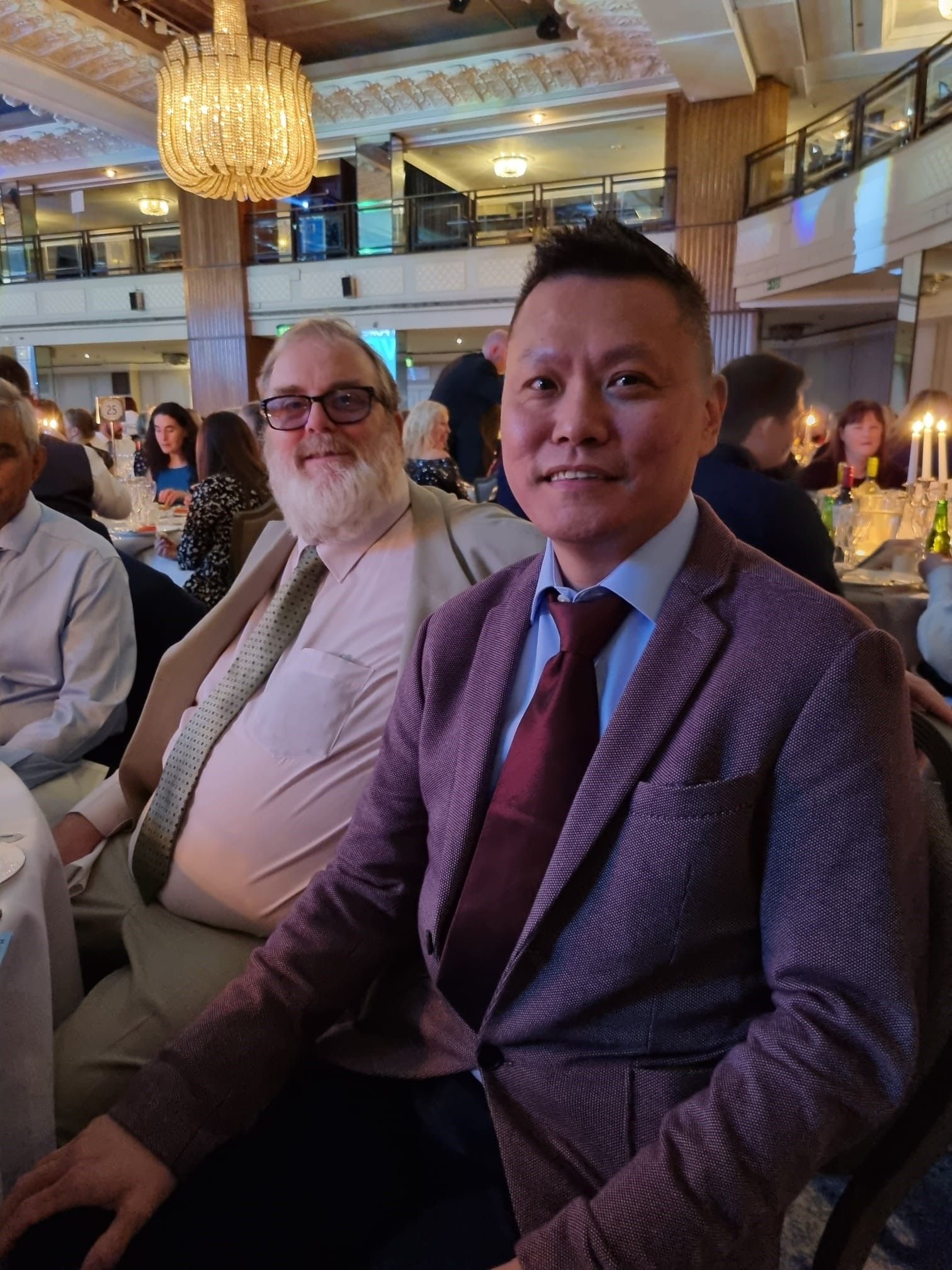 Award winner David Rawcliffe and Jacob Goh, shortlisted for student nurse of the year (Mental Health)