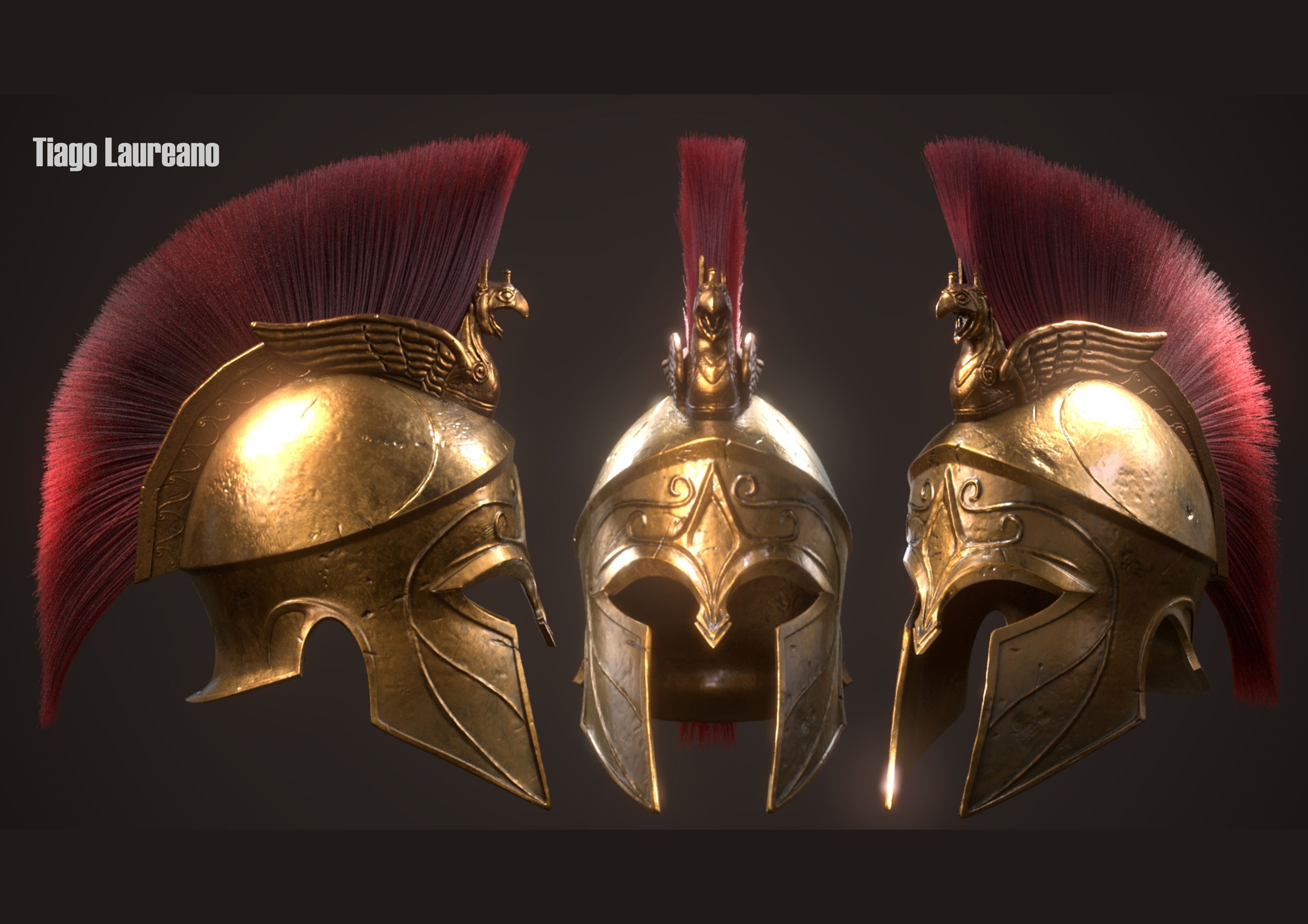 Animation and visual effects student work centurion helmet