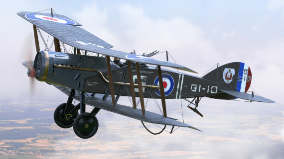 Animation and visual effects student work plane in sky