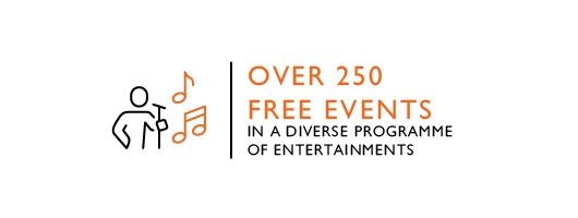 Over 250 free events in a diverse programme of entertainments