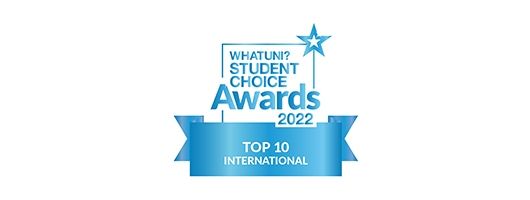Whatuni Student Choice Awards 22 - Top 10 International award logo