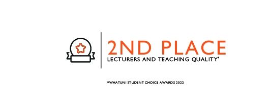 Icon of Second Place Lecturers and Teaching Quality Award from Whatuni 2022