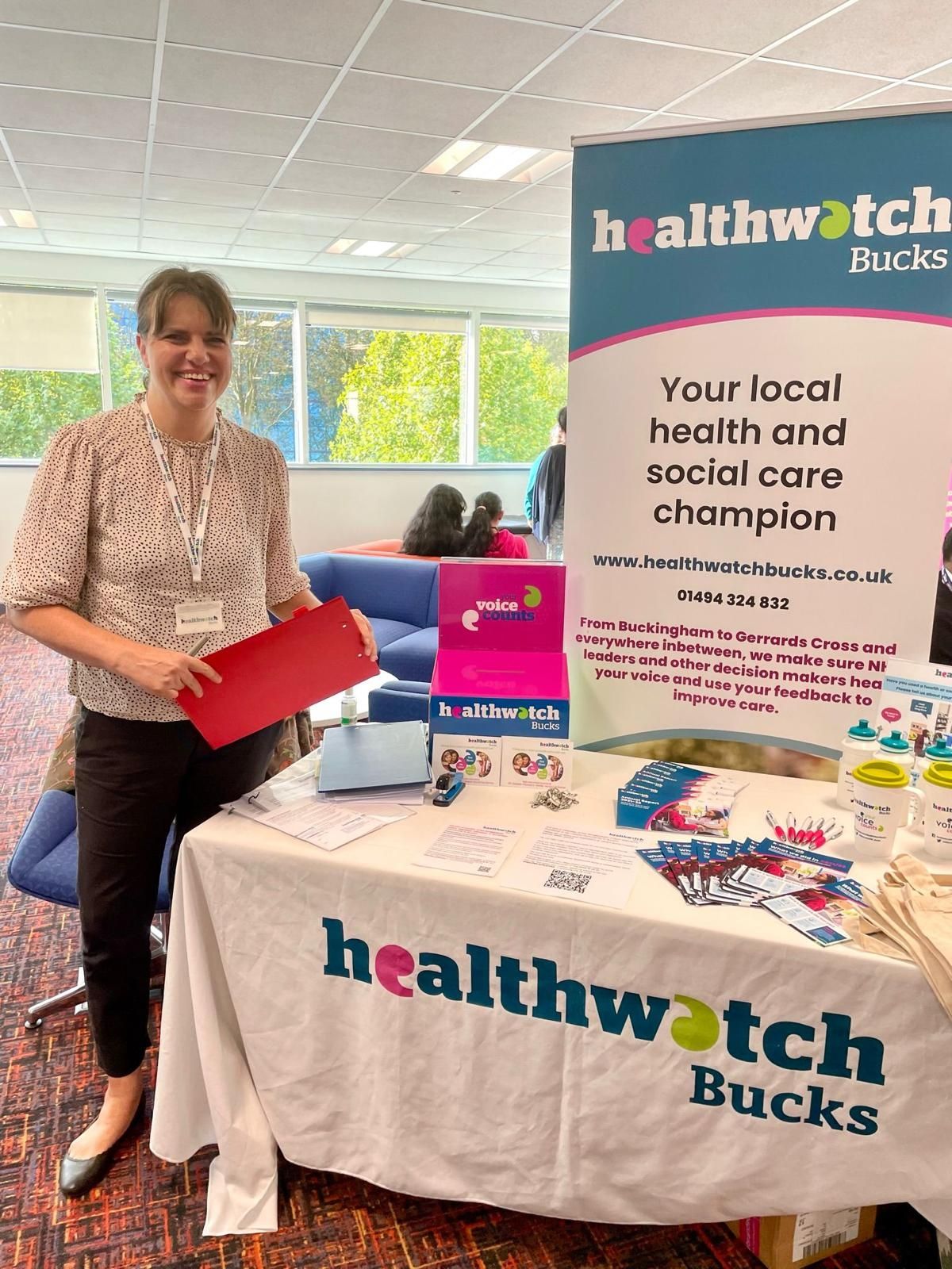 Healthwatch stand at Aylesbury health event