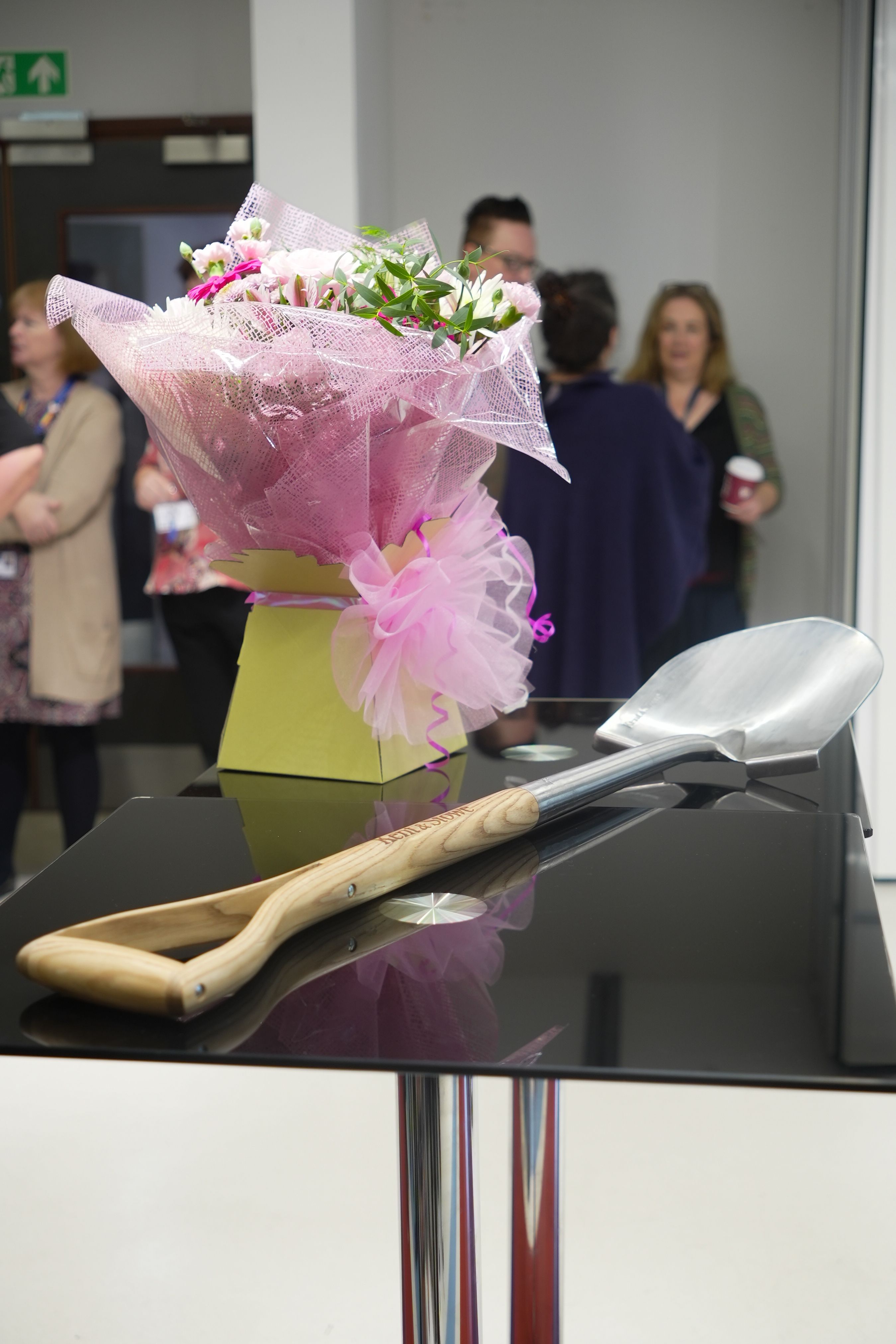 Spade and flowers