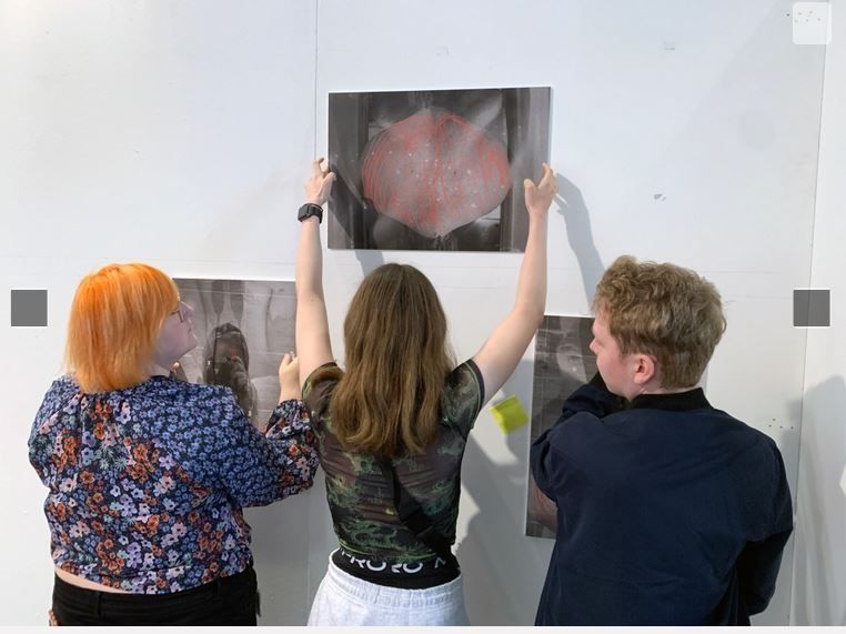 Through the Lens exhibition - hanging work