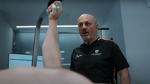 Phil Woodbridge in Human Performance Laboratory