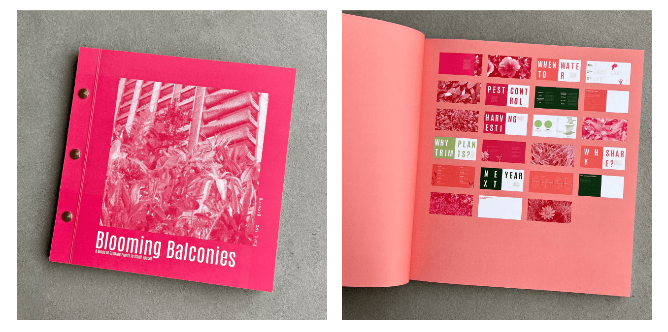 Flatlay of work entitled 'Blooming Balconies' by Megan Hughes.