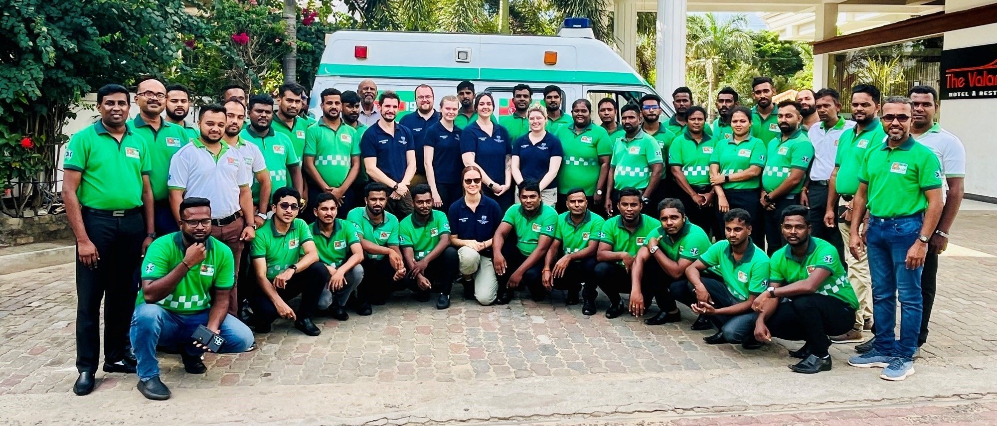 Paramedics standing together for photo