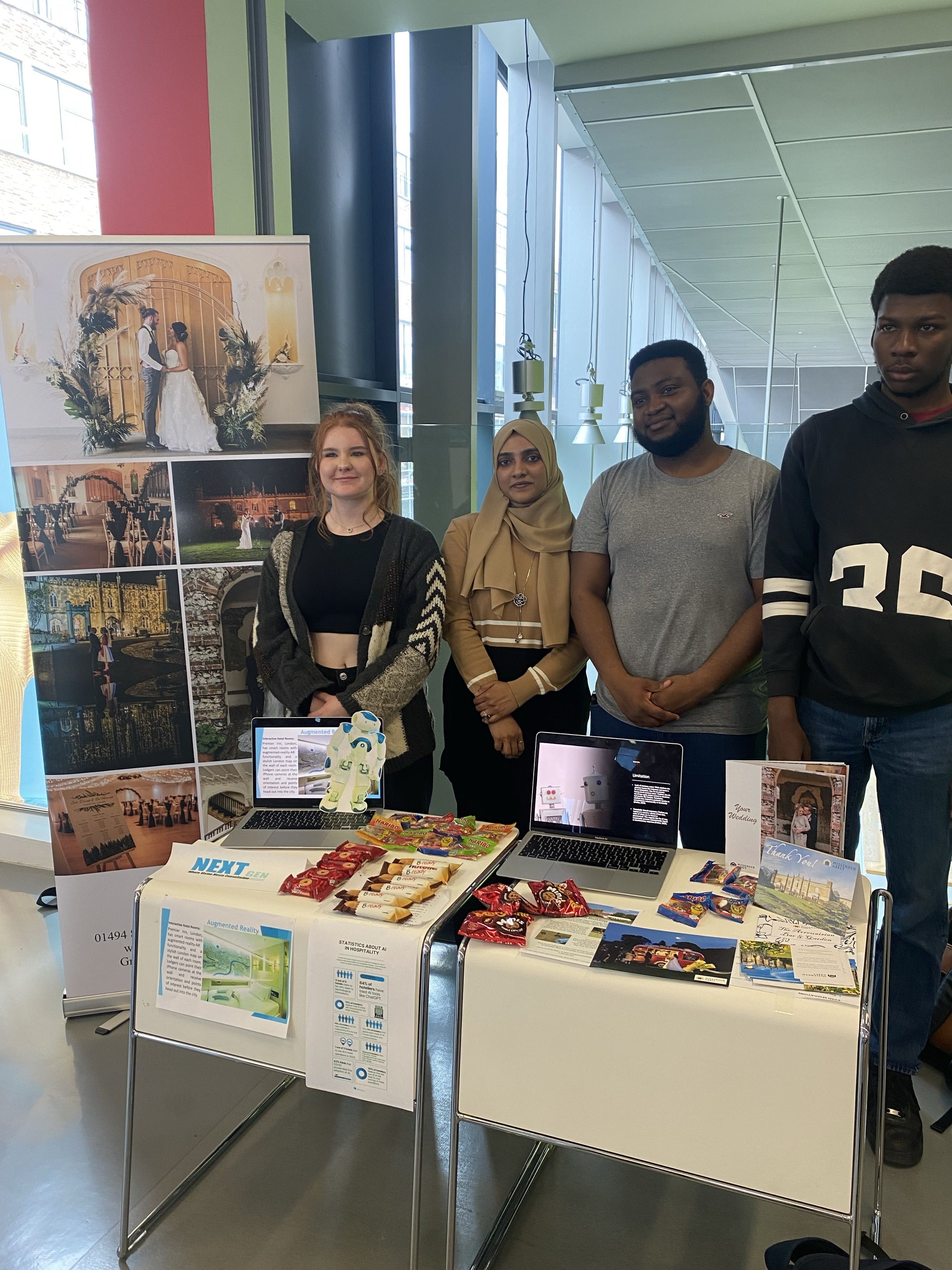 Students worked with Missenden Abbey on how to implement AI within the hotel