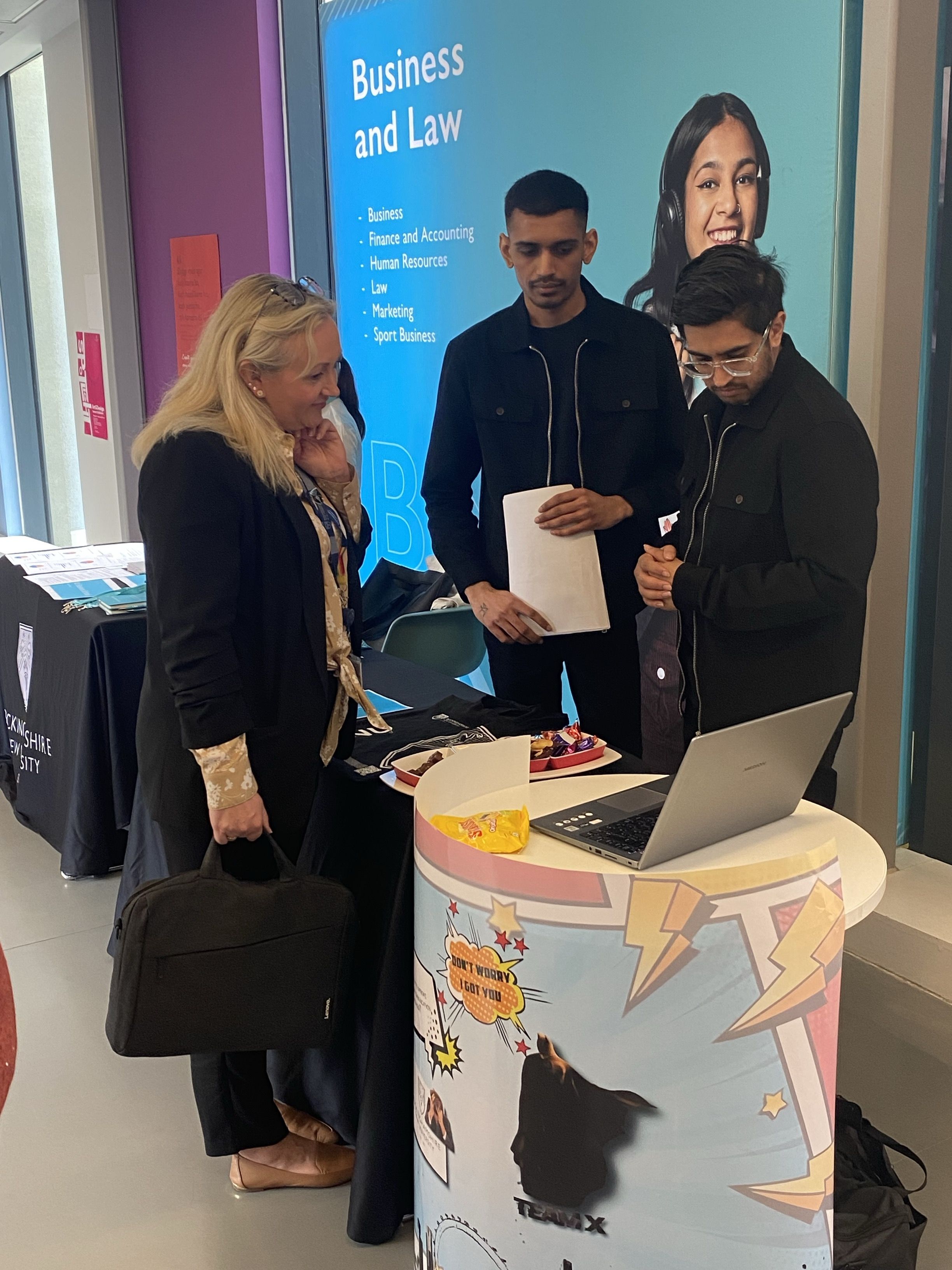 Head of the School of Business and Law, Sarah Williams, attended the showcase