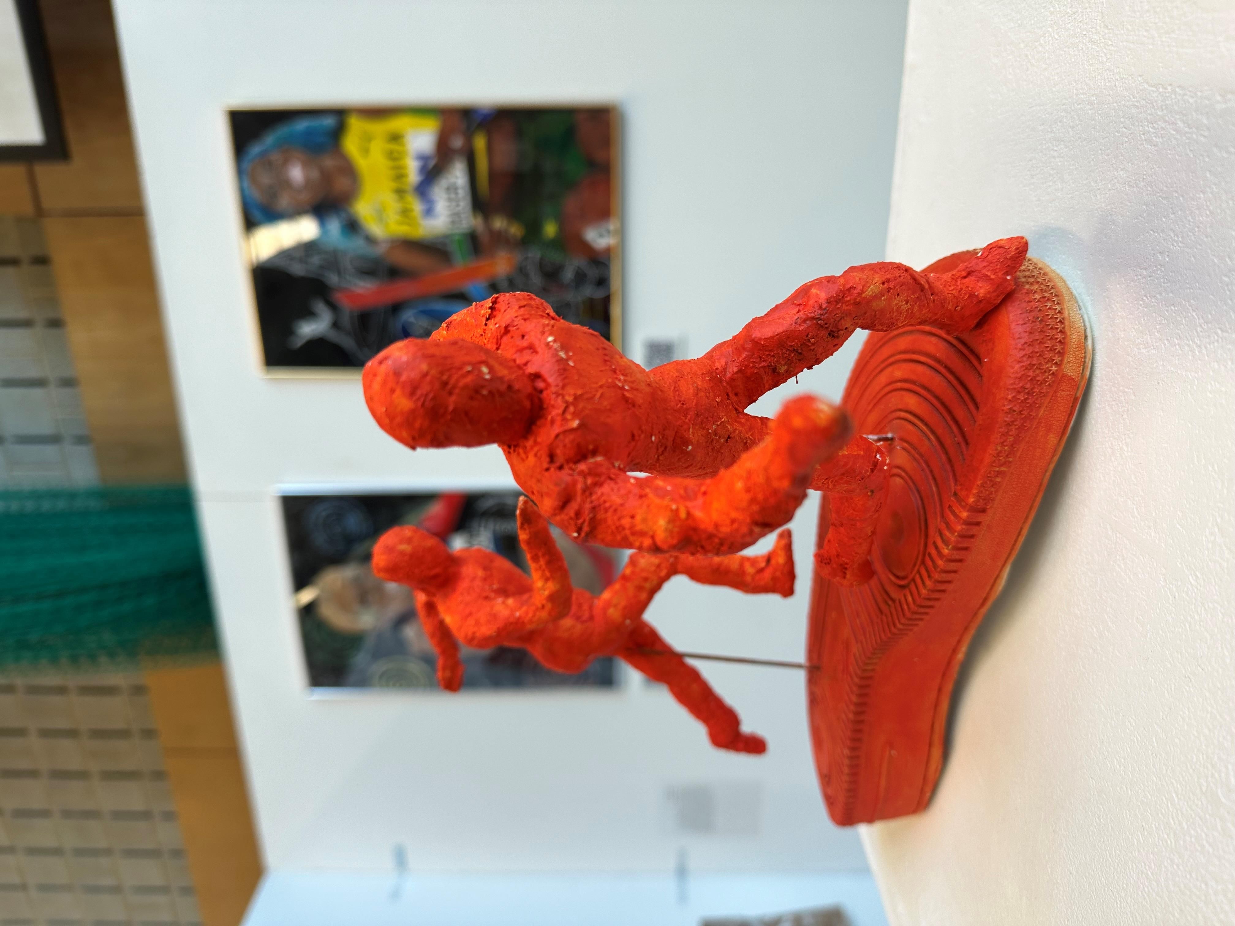 Marli Jessop runners sculpture on upturned shoe sole