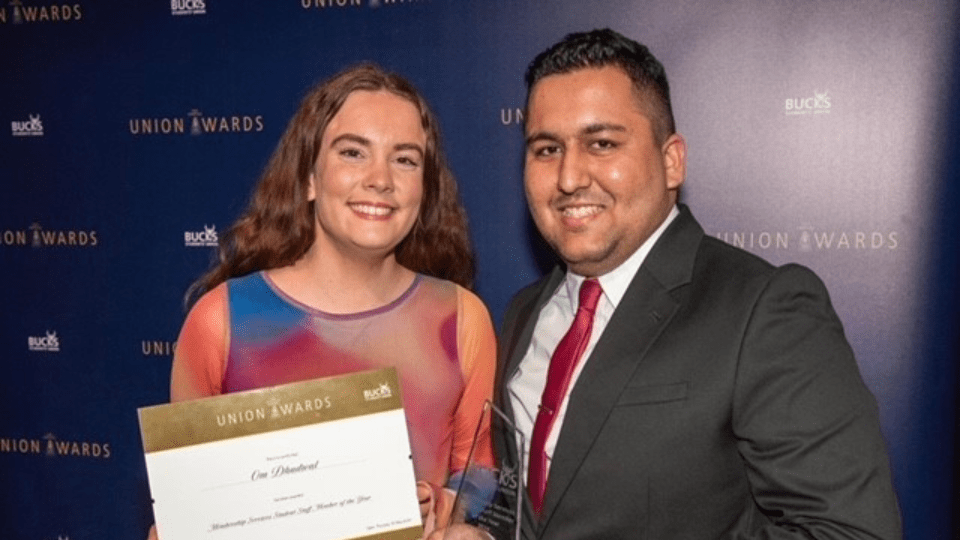 Om and Jess at SU awards night