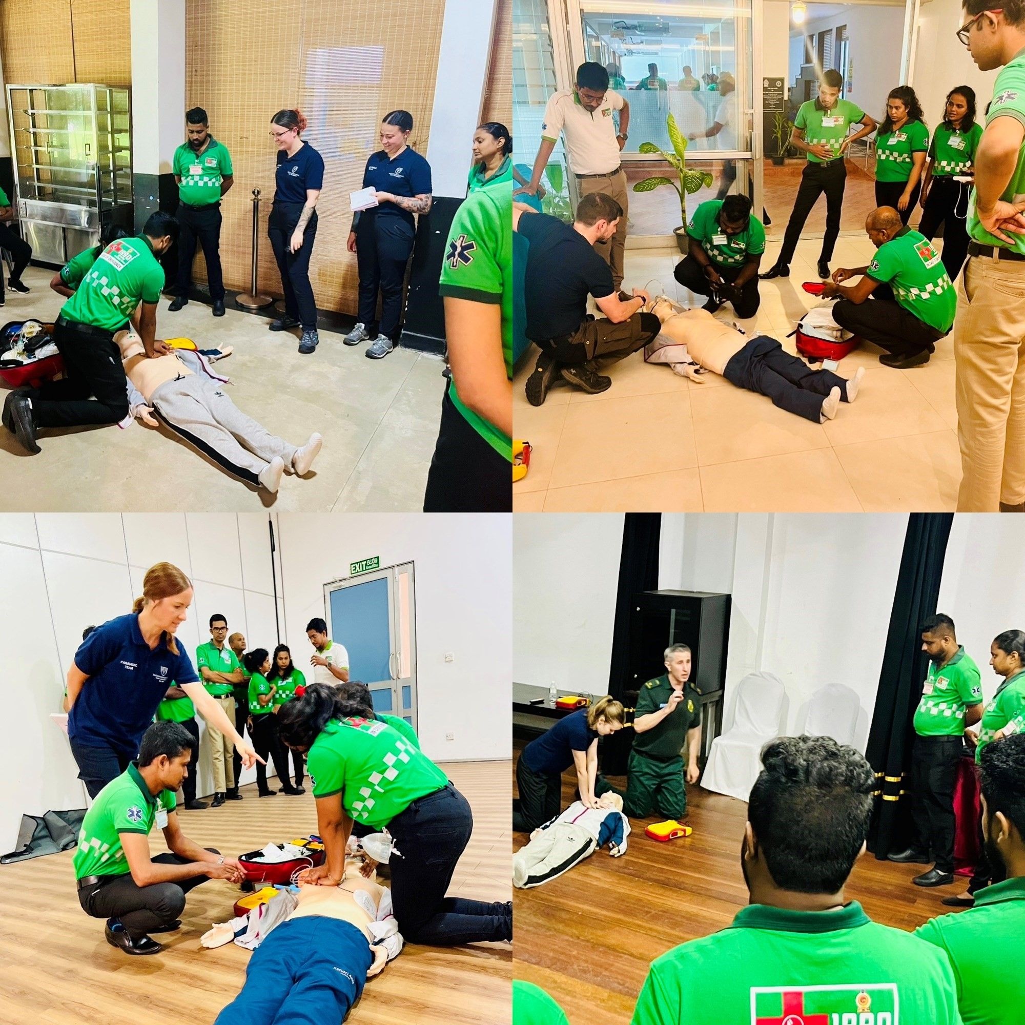 Paramedic students performing resuscitation training