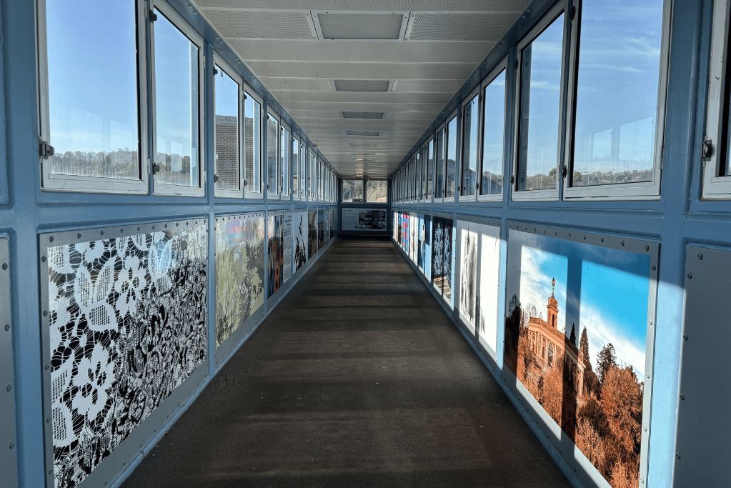 Train station bridge