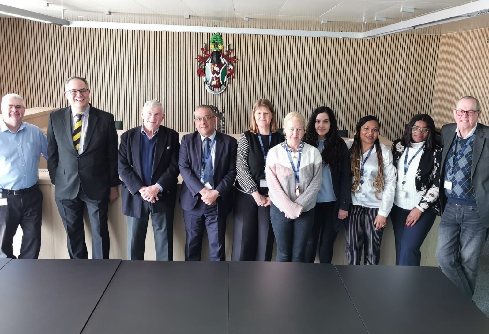 David Pleat in the moot court room