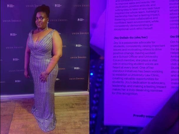 Joy Dellah-Gu at SU awards