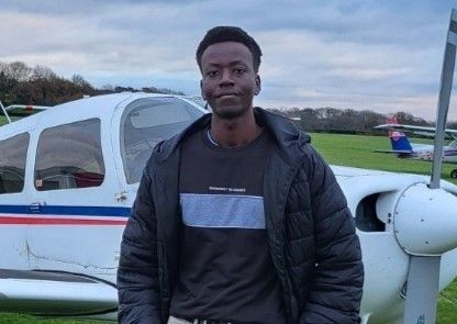 Tegjwok John Ojur Dennis, Aviation student