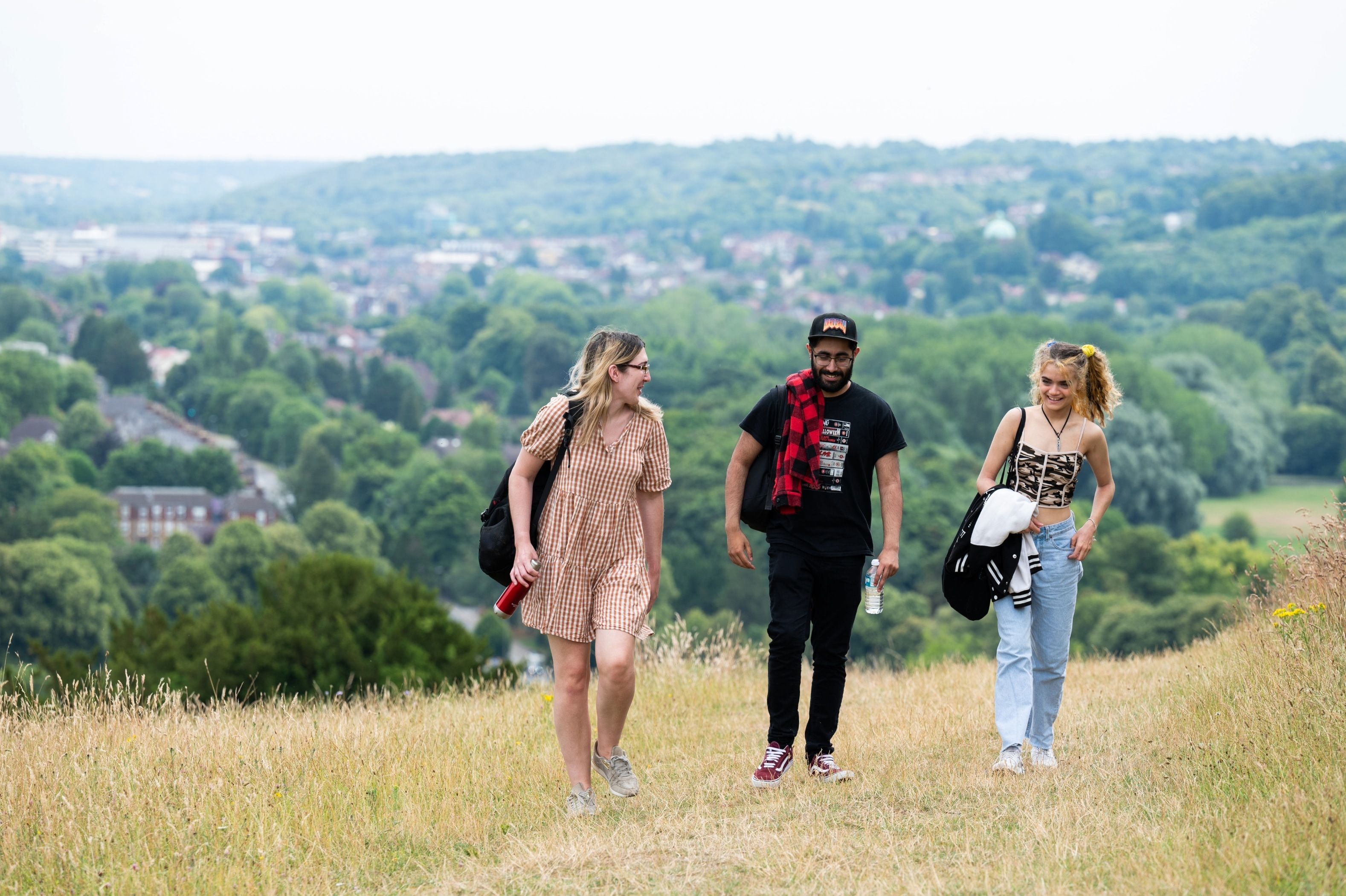 students walking around West Wycombe