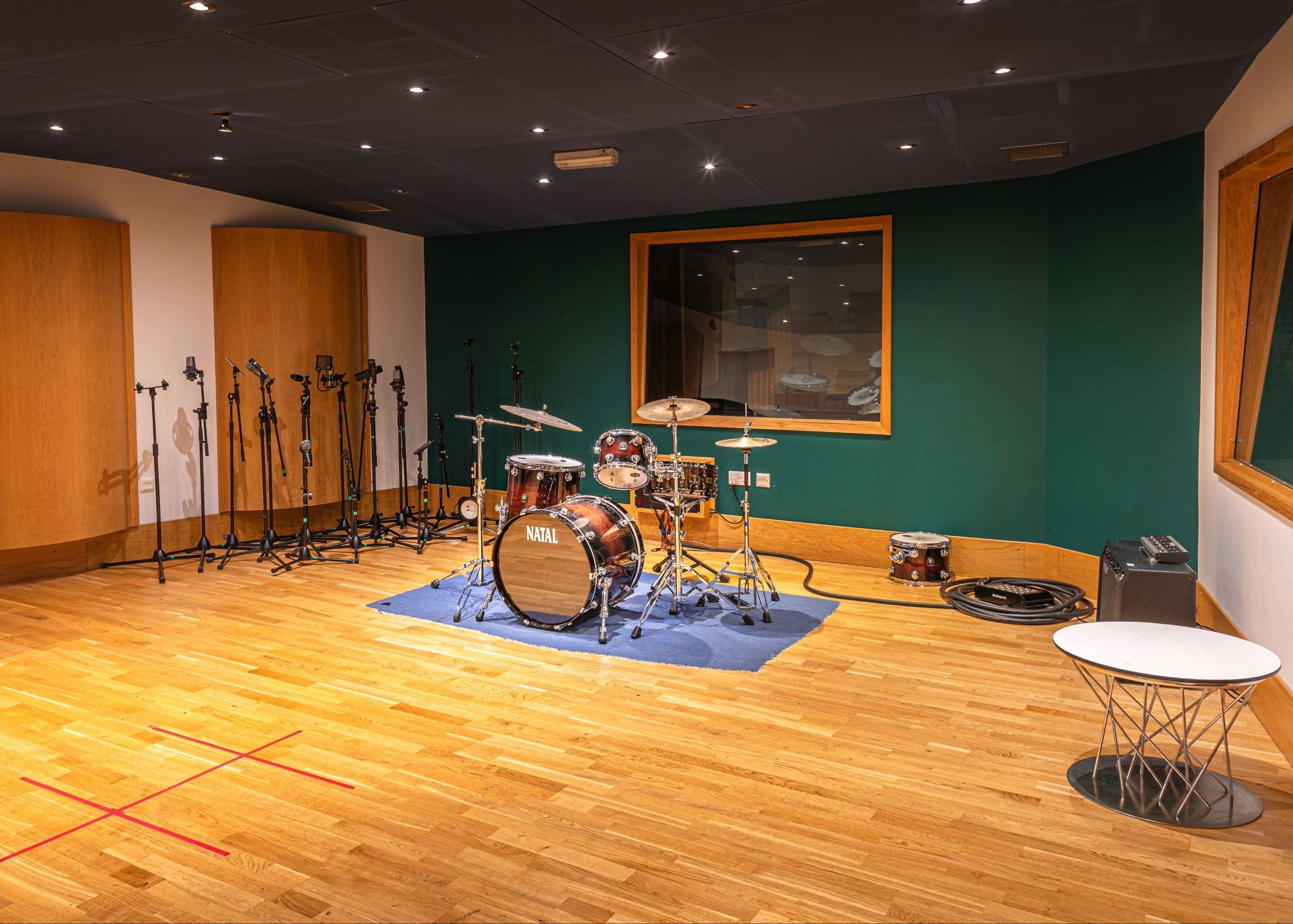 Drum kit in music studios