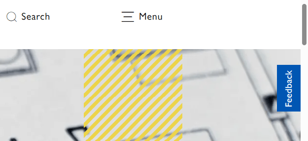 Screenshot showing the website feedback button on the right hand side of a webpage